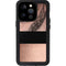 Rose Gold and Black Marble iPhone 15 Pro Waterproof Case